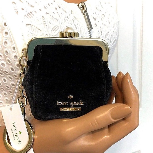 NWT Kate Spade velvet kiss lock change purse - Picture 5 of 6